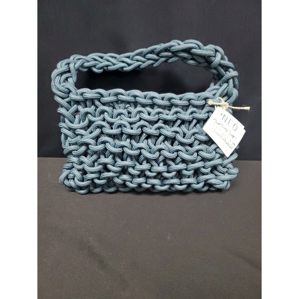 Neo Designer Rosanna Contadini Handbag Purse Blue Italy Neoprene Wonder NWT